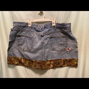 Custom Jean kitchen/craft apron. Cammo accents